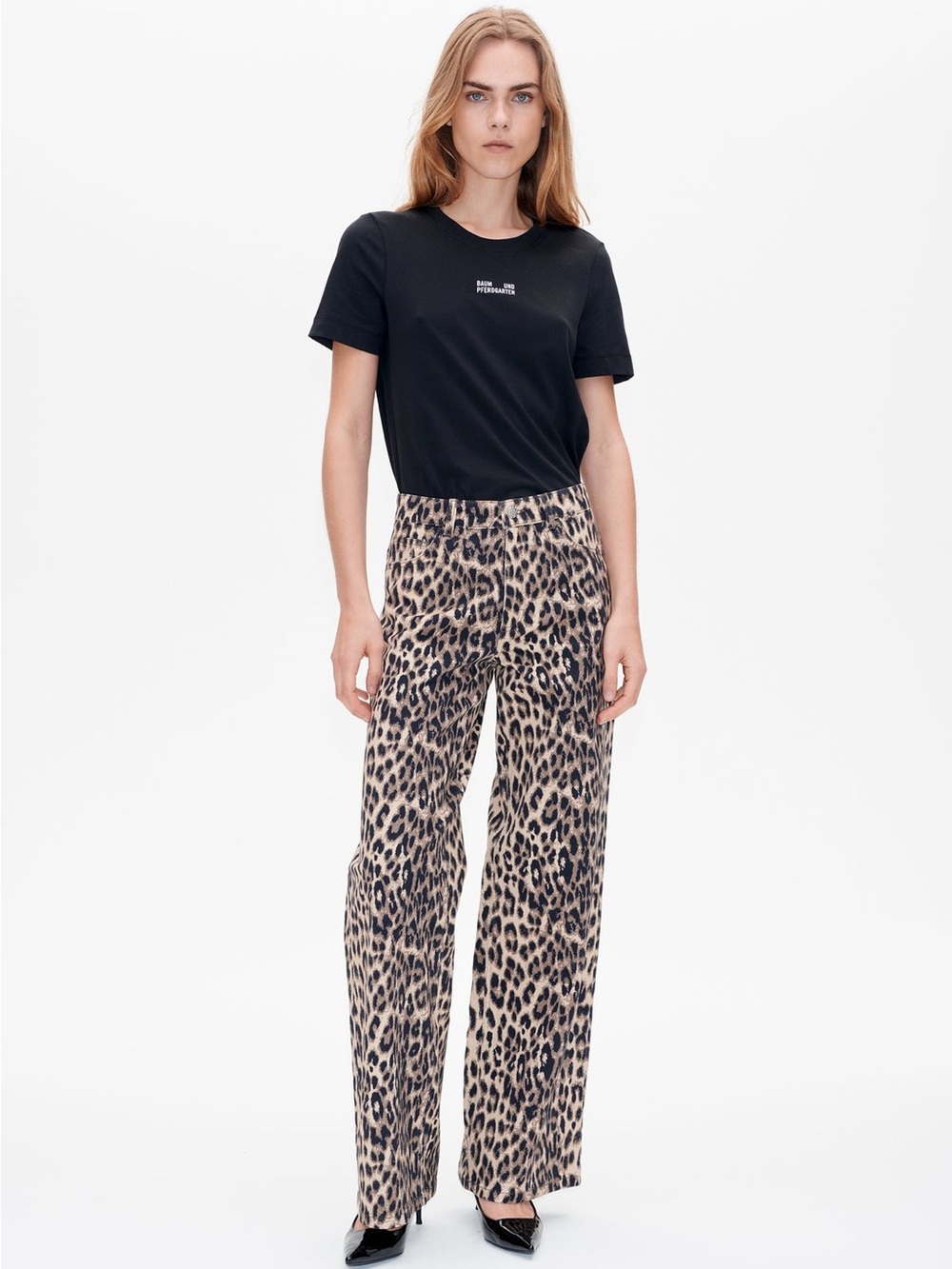 Baum und Pferdgarten Nicette Jeans in Brown Baum Leopard, Size 38 (US 6)